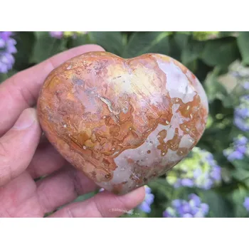 Leštěné srdce z jaspisu pestrého 283g (Madagaskar)