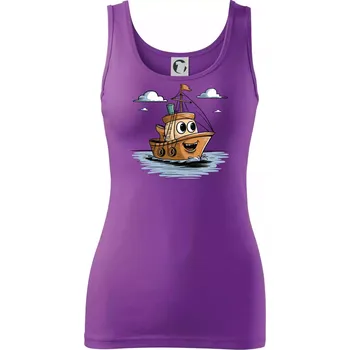 Dámské tričko Parové triko - Loď a kotva - Dámské tílko - XL ( Fialová )