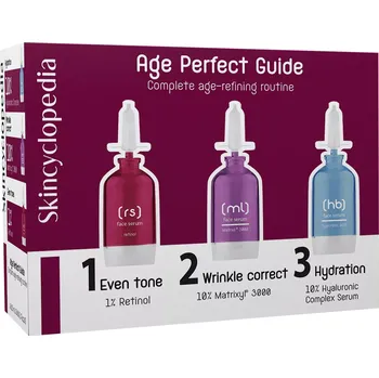 Pleťový krém Skincyclopedia - Age Perfect Guide Set - Sada pleťových sér proti vráskám - 3 x 15 ml