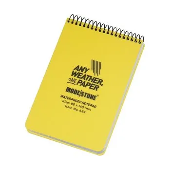 Set školních potřeb Modestone - Notes wodoodporny - 96 x 148 mm - 50 kartek - Żółty - A34