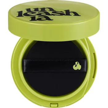 Make-up Unleashia - Healthy Green Cushion - SPF30/PA++ - 27 Peach Tan - Saténový make-up v houbičce - 15 g