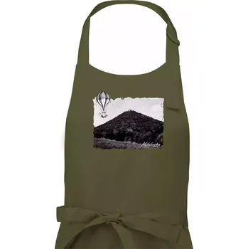 Kuchyňská zástěra Retro Milešovka - Dámská zástěra na vaření - Univerzální velikost ( Khaki )