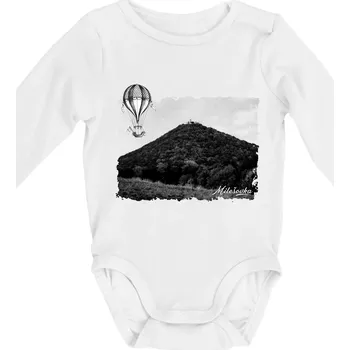 Kojenecký body Retro Milešovka - Body kojenecké s dlouhým rukávem - Dlouhý r. do 3 měs ( Bílá )