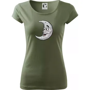 Dámské tričko Parové triko - Vlk a měsíc - Dámské triko Pure - S ( Khaki )