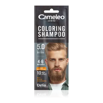 Šampon Delia Men pánský barvící šampon na vlasy 5.0 světle hnědá, 15 ml