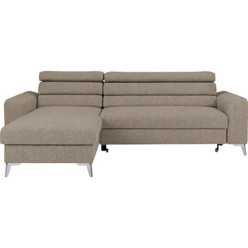 Sedací souprava Rozkládací rohová sedací souprava levá Lugo s úložným prostorem - Meblar curio 11, chrom 247x95 cm