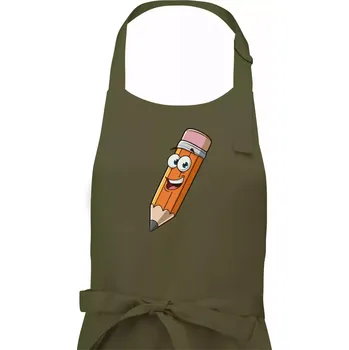 Kuchyňská zástěra Parové triko - Tužka a guma - Pánská zástěra na vaření - Univerzální velikost ( Khaki )