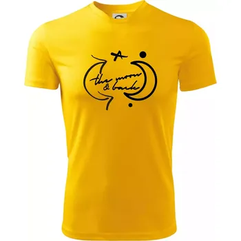 The moon and back - Pánské triko Fantasy sportovní (dresovina) - XL ( Žlutá )