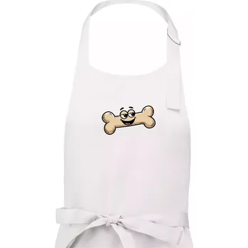Kuchyňská zástěra Parové triko - Pes a kost - Dámská zástěra na vaření - Univerzální velikost ( Bílá )