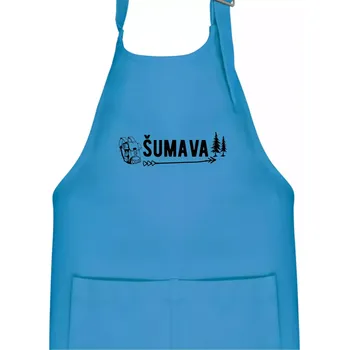 Kuchyňská zástěra Šumava nápis - Dětská zástěra na vaření - Univerzální velikost ( Světlý tyrkys )