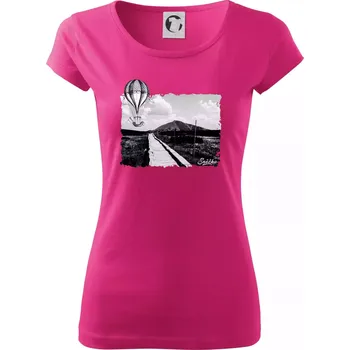 Dámské tričko Retro Sněžka - Dámské triko Pure - XS ( Purpurová )