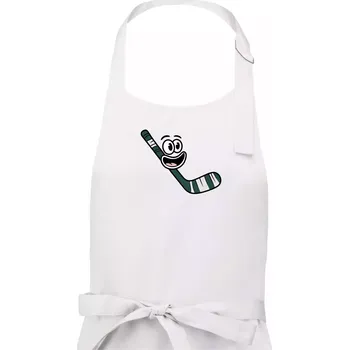 Kuchyňská zástěra Parové triko - Puk a hokejka - Dámská zástěra na vaření - Univerzální velikost ( Bílá )