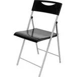 Skládací židle, plastová , ALBA "Smile", černá,rychlé dodání