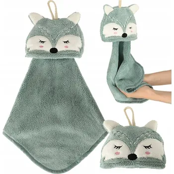 Malý ručník na ruce pro děti do mateřské školy 42x25cm modrá liška