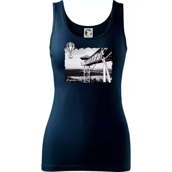 Dámské tričko Retro Hraniční vrch - Dámské tílko - L ( Námořní modrá (velmi tmavá - téměř černá) )