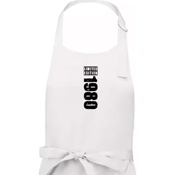 Kuchyňská zástěra Limited edition 1980 pruh - Pánská zástěra na vaření - Univerzální velikost ( Bílá )