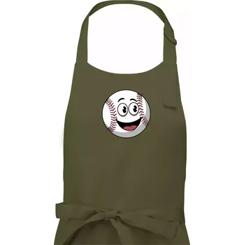 Kuchyňská zástěra Parové triko - baseballová pálka a míček - Pánská zástěra na vaření - Univerzální velikost ( Khaki )