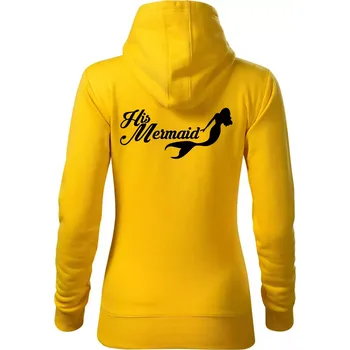 Dámská mikina His Mermaid - Mikina dámská Cape s kapucí - XS ( Žlutá )