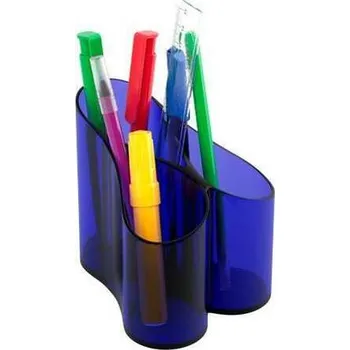 Stojánek na psací potřeby, ICO "Lux", transparentní modrý,rychlé dodání