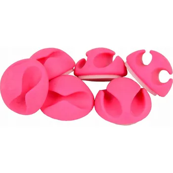 Příslušenství pro čtečku elektronické knihy Dvojitý organizér kabelů Cable Drop 6 ks Růžové