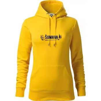 Dámská mikina Šumava nápis - Mikina dámská Cape s kapucí - XS ( Žlutá )