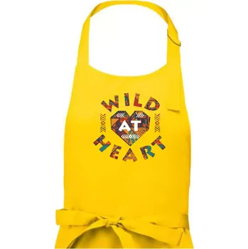 Kuchyňská zástěra Wild heart - Dámská zástěra na vaření - Univerzální velikost ( Žlutá )