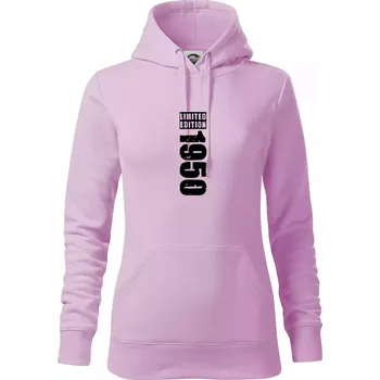 Dámská mikina Limited edition 1950 pruh - Mikina dámská Cape s kapucí - S ( Orchid )