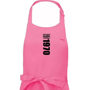 Kuchyňská zástěra Limited edition 1970 pruh - Dámská zástěra na vaření - Univerzální velikost ( Růžová )
