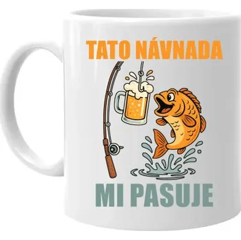 Žertovný předmět Tato návnada mi pasuje - hrnek s potiskem- Tričkový.cz