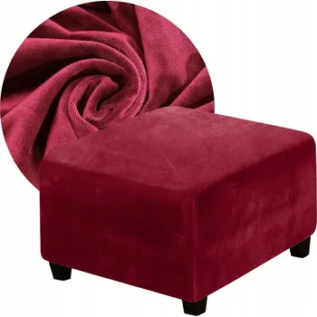 Napínací potah Potah na podnožku Domidekor červený