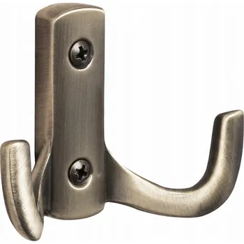 Věšák NÁBYTKOVÝ VĚŠÁK NA OBLEČENÍ HÁČEK STARÉ ZLATO