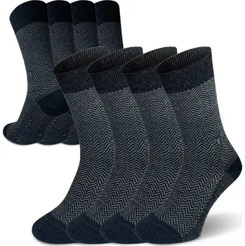 Pánské ponožky Northman Hamar Merino ponožky 4-pack Velikost: 45-47 Tmavě šedé Společenské Merino Ponožky