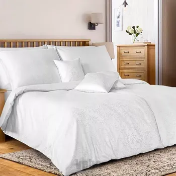 Povlečení Povlečení Veba GEON Tulipány bílá 140x200cm + 70x90cm