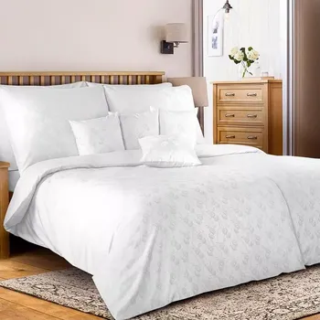 Povlečení Povlečení Veba GEON Kytky bílá 140x220cm + 70x90cm