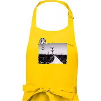 Kuchyňská zástěra Retro Smrk - Dámská zástěra na vaření - Univerzální velikost ( Žlutá )