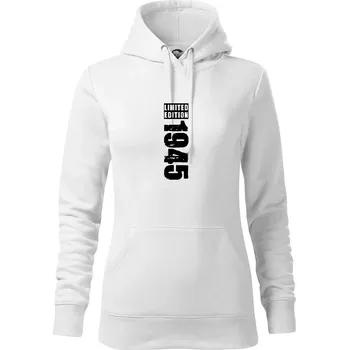 Dámská mikina Limited edition 1945 pruh - Mikina dámská Cape s kapucí - XS ( Bílá )