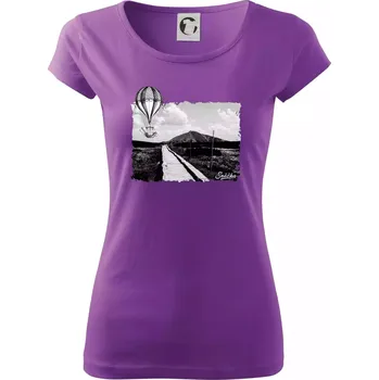 Dámské tričko Retro Sněžka - Dámské triko Pure - XS ( Fialová )