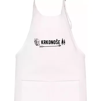 Kuchyňská zástěra Krkonoše nápis - Dětská zástěra na vaření - Univerzální velikost ( Bílá )