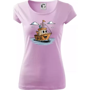 Parové triko - Loď a kotva - Dámské triko Pure - M ( Orchid )