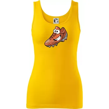 Dámské tričko Parové triko - Kopačka a míč - Dámské tílko - L ( Žlutá )