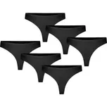 6PACK dámská tanga Gaubert bezešvá černá (GBTW-954) L/XL