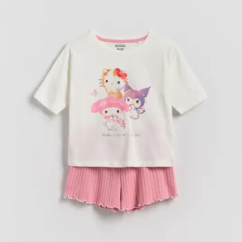 Dětská móda Reserved - Pyžamo Hello Kitty and Friends - krémová - 104FQ-01X - 104FQ-01X-U14