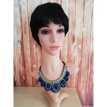 Paruka Wigorous Diana - dlouhá černá paruka se kšiltovkou