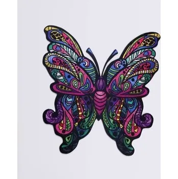 Puzzle Puzzle drewniane eko 50 Kolorowy motyl A4