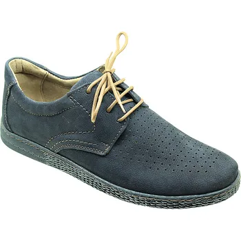 Pánská zdravotní obuv Pánské polobotky De-plus DE-933-L-Granat, modré 44