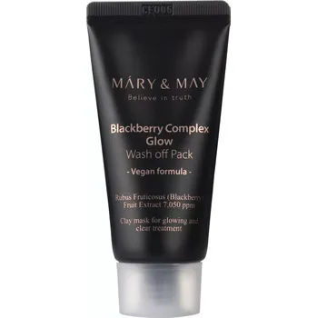 Pleťová maska Mary&May - Vegan Blackberry Complex Glow Wash off Pack - Rozjasňující jílová maska - 30 g