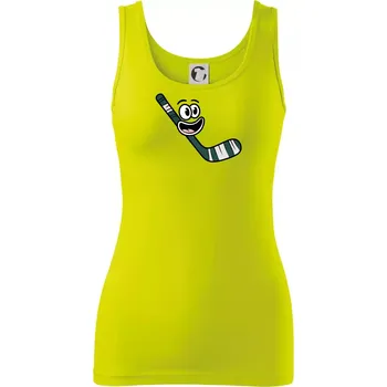 Parové triko - Puk a hokejka - Dámské tílko - 2XL ( Limetková )