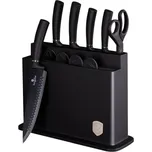 BERLINGERHAUS Sada nožů s nepřilnavým povrchem 11 ks ve stojanu Black silver Collection BH-2492 + Kuchyňská chňapka v hodnotě 99,-