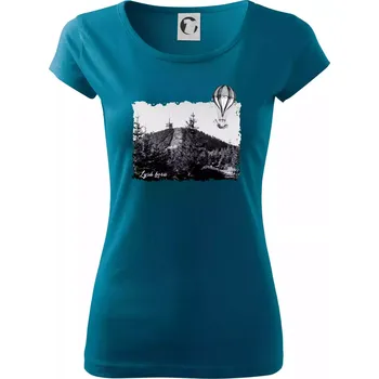 Dámské oblečení Retro Lysá hora - Dámské triko Pure - 2XL ( Petrolejová )