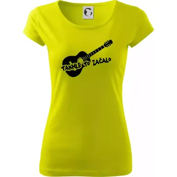 Kytara, takhle to všechno začalo - Dámské triko Pure - XS ( Limetková )